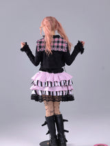 EVIL TOOTH striped symphony note element old-fashioned Luo sense puffy skirt