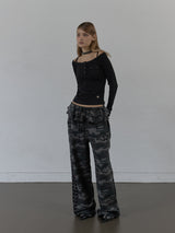 SLEEVELESS LAYERED TOP / BLACK