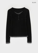 [MADE] ユシアレイヤードスナップロングスリーブTシャツ