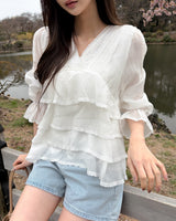 Letchu tiered blouse