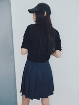 エプロンプリーツドレスグレー