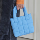MINI SQUARE QUILTING BAG_BLUE