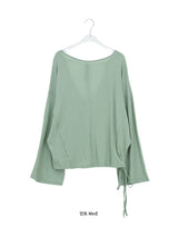 Roel Summer See-Through Deep V-Neck Long Sleeve Tee