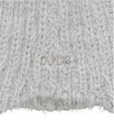 Double Strap Angora Beanie / Grey