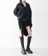 Oban shirring pocket string overfit windbreaker