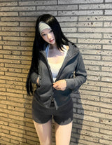 Studded Crop Hoodie