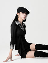 Bella check t-shirt