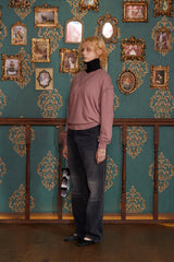 LAYERED V NECK KNIT / INDI PINK
