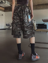 ミリタリースナップワイドバミューダパンツ