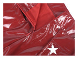 allbubble Red star leather skirt