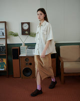 STRIPE POCKET SHIRT [IVORY]