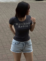 シュークリームUネックTシャツ