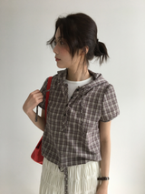 ヘイデン チェック フーディー シャツ(3color)