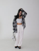 [UNISEX] Checkered Vintage Cutting Shirt