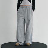Essential 2-way String Banding Wide Sweat Pants - MELANGE GREY
