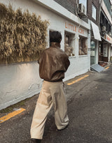 Arc Curved Wide Cotton Pants
