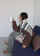 WOOL BLEND COLOR MUFFLER