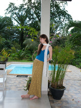 Deep V-neck Sleeveless (Blue)