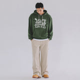 ビンテージロゴフードTシャツ　カーキ