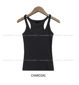 [U-BASIC] Boldy Line Ribbed Crop Sleeveless