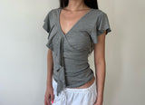 frill draped top
