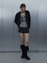 SHORT CHOKER JACKET / BLACK