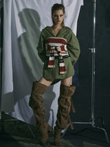 BUCKLE THIGH HIGH BOOTS [LOW]