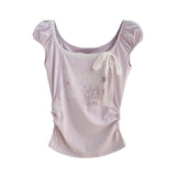 Melo Lace Ribbon Puff T-shirt