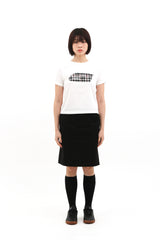  1/2 ROUX BASE SCHOOL EAT THE LAND CHECK TEE (BLACK)