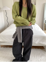 Loosefit v neck knit(8color)
