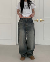 Wad wide denim pants