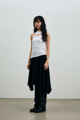 VIVI UNBALANCED SLEEVELESS TOP / WHITE