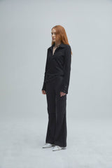 STRIPE BOOTS CUT PANTS