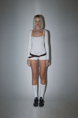 BODYSUIT + BOLERO CARDIGAN SET WHITE