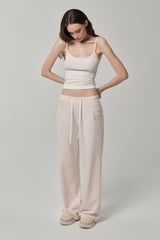 06 Crystal Straight Pants, Pink