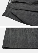 Overfit Maxi-legnth Pintuck Wide Raw Denim Pants