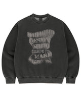 GRUNGE SLOGAN PIGMENT SWEATSHIRT