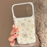 Vintage Coated Flower Print iPhone Case