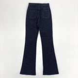 Selvedge denim spandex high waist bootcut pants (Denim)