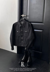 [LAURANTSEOUL] Stripe corduroy denim trucket jacket