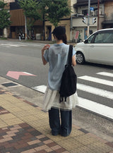 Mame One Pocket Roll-Up Short Sleeve Collar Over Shirt