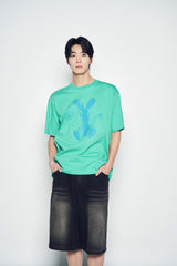 25SS ソロラビットエイリアン ショートスリーブ Tシャツ ライトグリーン