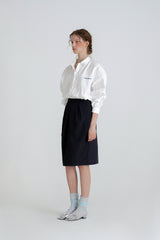 Pumpkin stripe skirt_charcoal