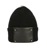 [MADE] Dimanche Signature heart star Cowhide Beanie [Black]