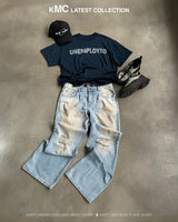 KMC “UNEMPLOYED” ボクシーフィットヘビーウェイトTシャツ