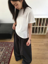 26SS★ [BAONHAUS] キンネイクーリングセミクロップ半袖Tシャツ