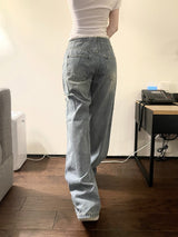1289. Blue shark denim low wide pt
