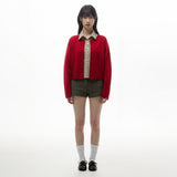 COZY WAVE CARDIGAN (RED)