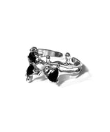 Black flower Ring