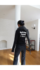 BACK typo sleeve top